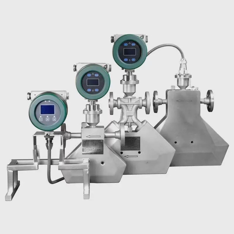 High Precision Mass Flow Meter For Liquid Oil Gas Coriolis Triangle  Integral Type